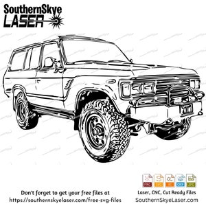 File di taglio PNG in formato SVG per Landcruiser serie 60