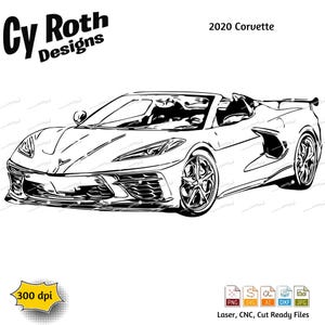 2020 Chevy Corvette svg png jpg ai dxf file