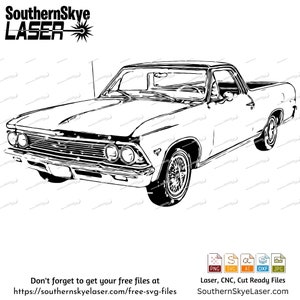 1966 Chevy El Camino svg png cut file