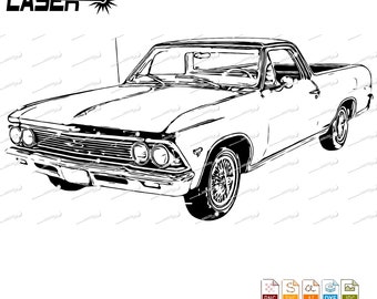 1966年式シボレー エルカミーノ svg png カットファイル - Etsy 日本