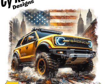 2023 Ford Bronco Sublimation Wall Art 20oz skinny Tumbler PNG JPG file, shirt PNG