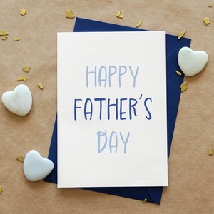 Carte de fête des pères heureuse, carte de fête des pères simple, cartes imprimables pour papa et beau-père, modèle de carte de fête des pères heureuse, téléchargement immédiat