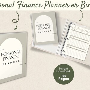 Ensemble de style minimaliste de planificateur de finances personnelles imprimable image 1
