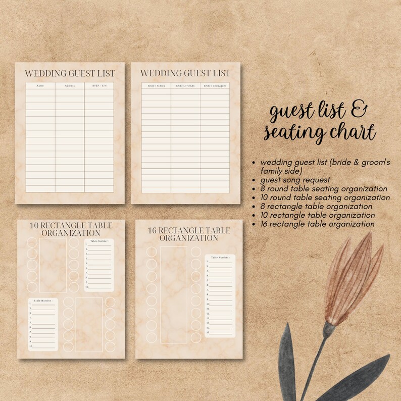 122 Page Printable Wedding Planner image 6