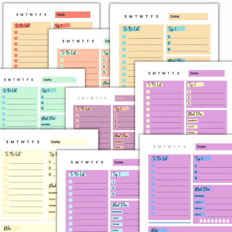 22 Page Colourful Daily Planner Printable image 5