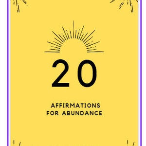 Attract Abundance with 20 Printable Affirmation Cards Manifestation Magic zdjęcie 2