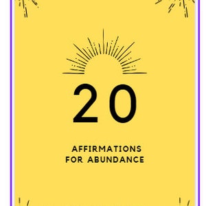 Attract Abundance with 20 Printable Affirmation Cards Manifestation Magic image 2