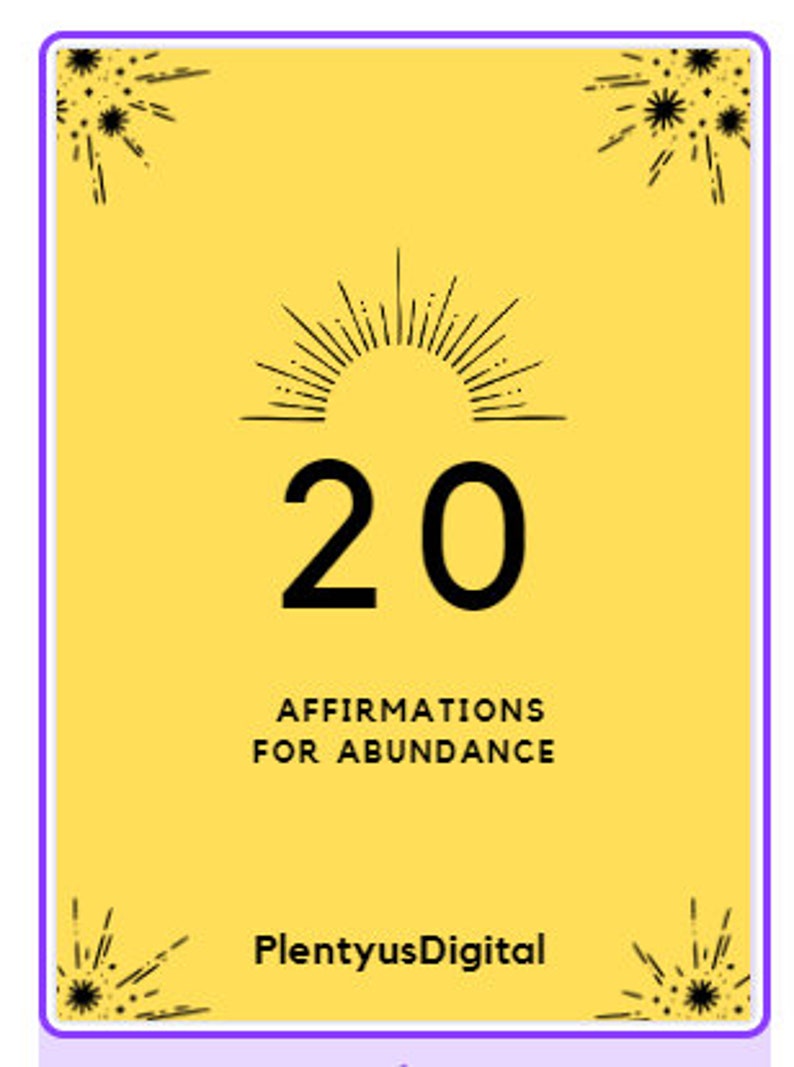 Attract Abundance with 20 Printable Affirmation Cards Manifestation Magic image 2