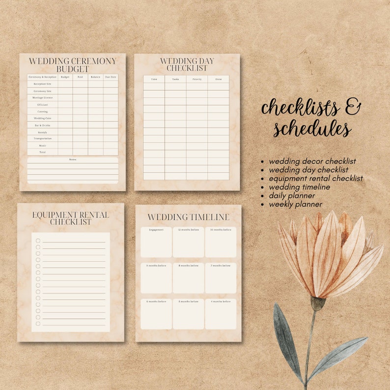 122 Page Printable Wedding Planner image 4