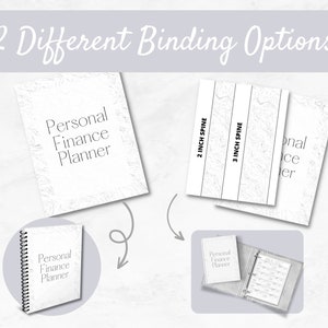 Personal Finance Planner Black White Theme Printable 88 Pages image 2