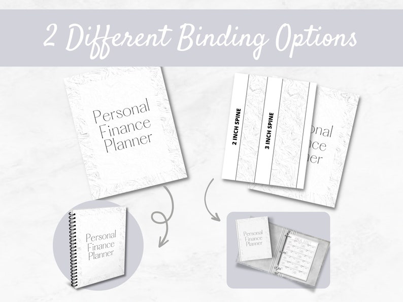 Personal Finance Planner Black White Theme Printable 88 Pages image 2