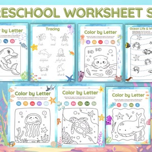 Preschool Worksheets Under The Sea Printable Set image 7