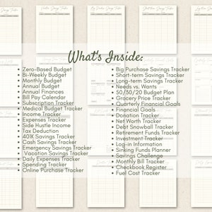 Personal Finance Planner Minimalist Style Set Printable image 5