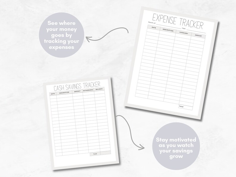Personal Finance Planner Black White Theme Printable 88 Pages image 4