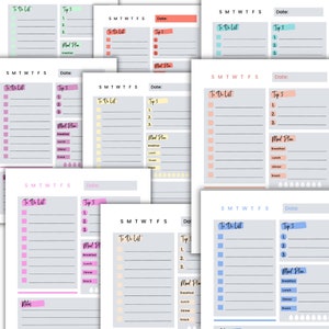 22 Page Colourful Daily Planner Printable image 4