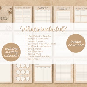 122 Page Printable Wedding Planner image 3