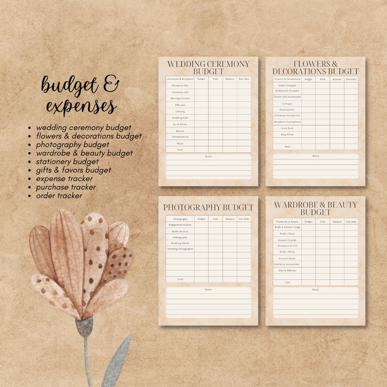 122 Page Printable Wedding Planner image 5