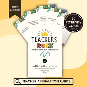 Affirmationskarten für Lehrer | Tägliche positive Affirmationen | Nachdenkliches Geschenk für Lehrer Wertschätzung | Lehrer Geschenk | Weihnachtsgeschenk