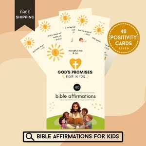Cartoline di affermazione della Bibbia per bambini / Cartoline di Scritture positive / Versetti della Bibbia cristiana / Carte della Bibbia per bambini, Ripieni di calze di Natale