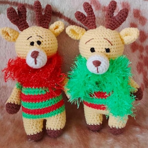 Zwillinge, Geschenk für zwei Babys, kleine Rentiere, Amigurumi Zwillinge, identische Spielzeuge, Brüder