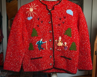 Strickjacke Wolle für Kinder vintage selbstgemacht