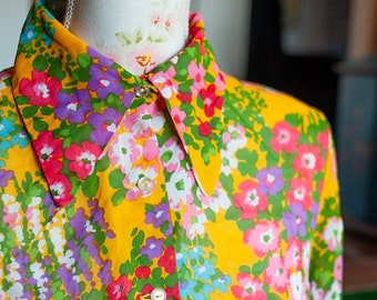 Original Vintage Bluse mit Blumenprint 70s style