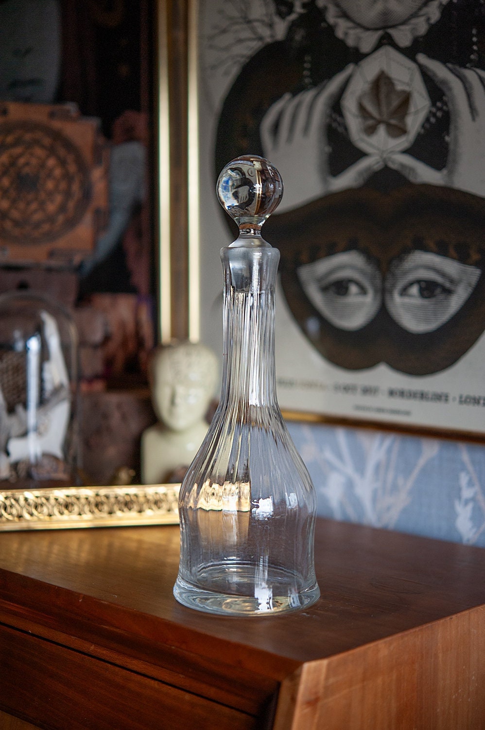 ヴィンテージアンバーガラスボトル エンポリ ジーニーボトル ヴィンテージ 22インチ イタリア製 エンポリ ジーニー ボトル アンバー