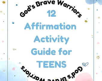 Guía de actividades para adolescentes: Guerreros Valientes de Dios / Actividades devocionales bíblicas / Imprimible cristiano