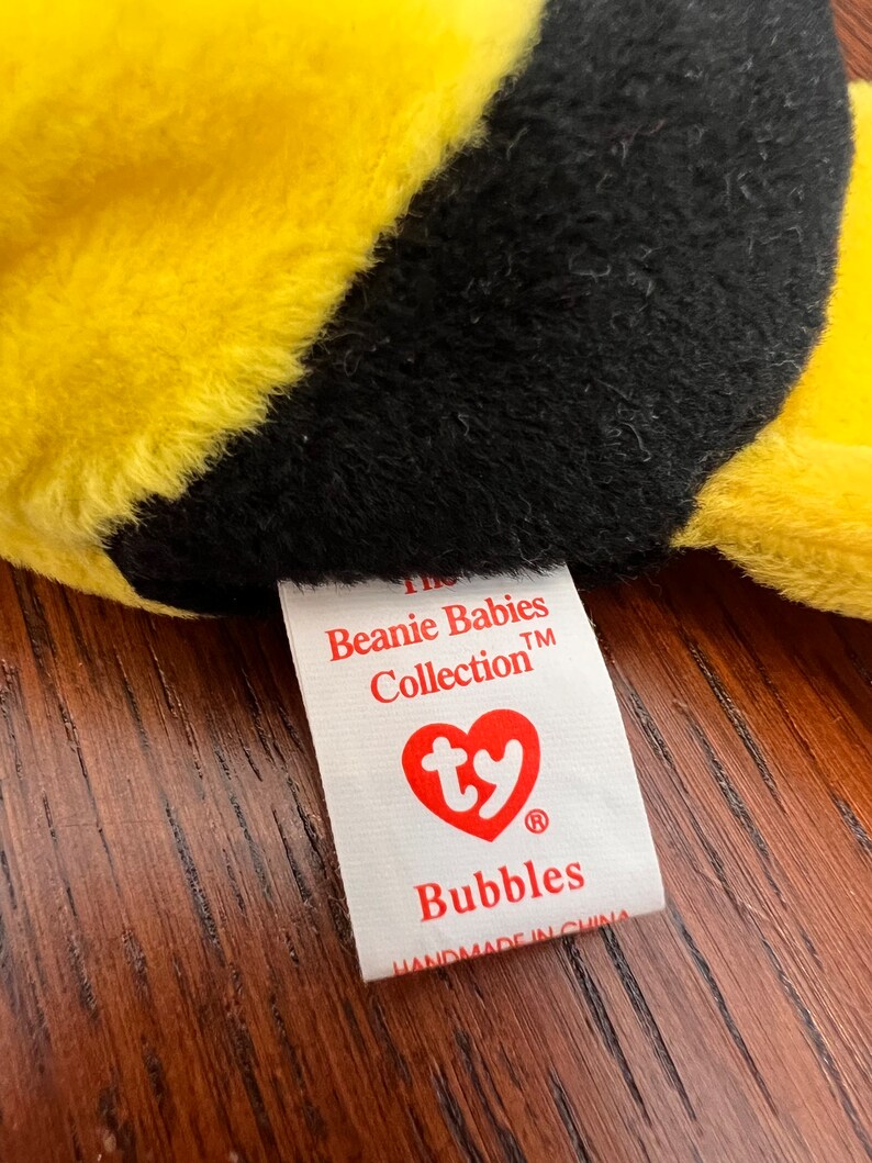 TY Beanie Baby bubbles Very Rare 1995 PVC and Mint Condition With Tag