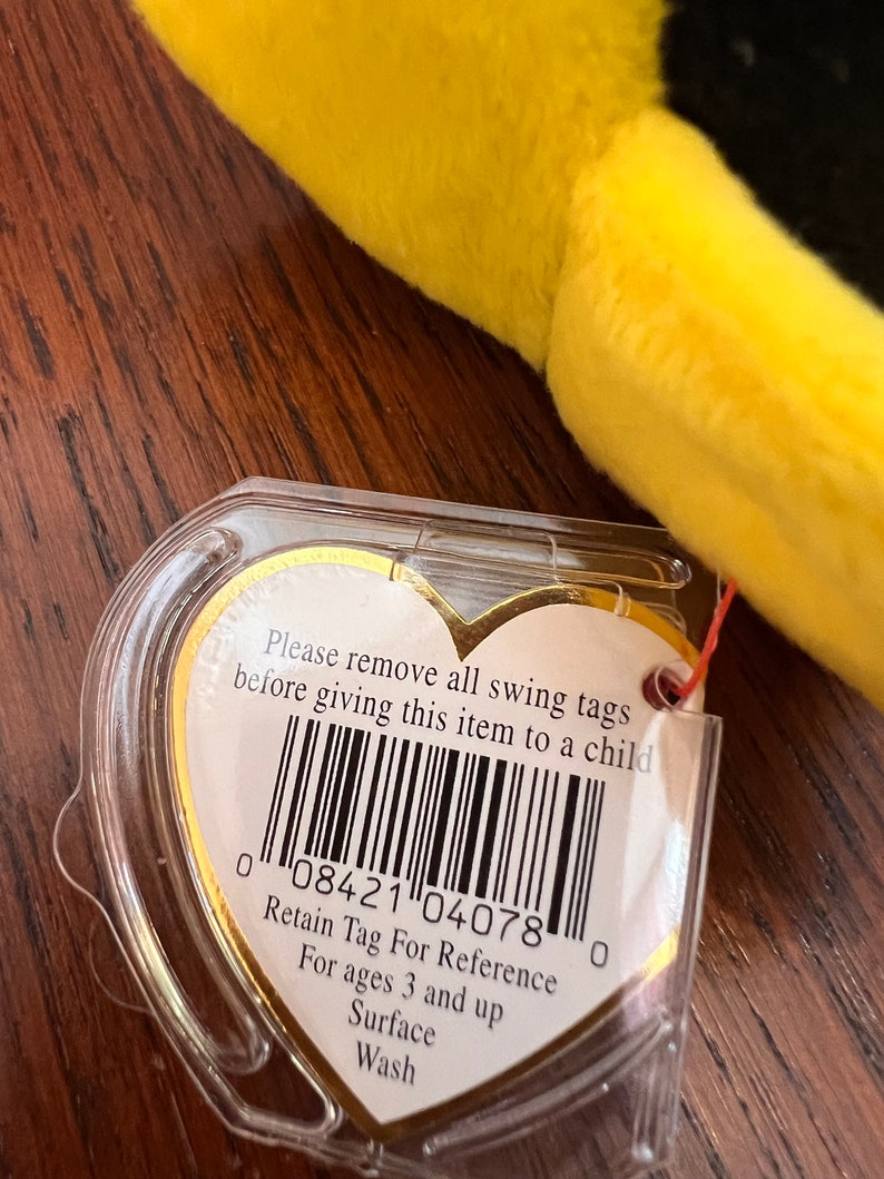 TY Beanie Baby bubbles Very Rare 1995 PVC and Mint Condition With Tag