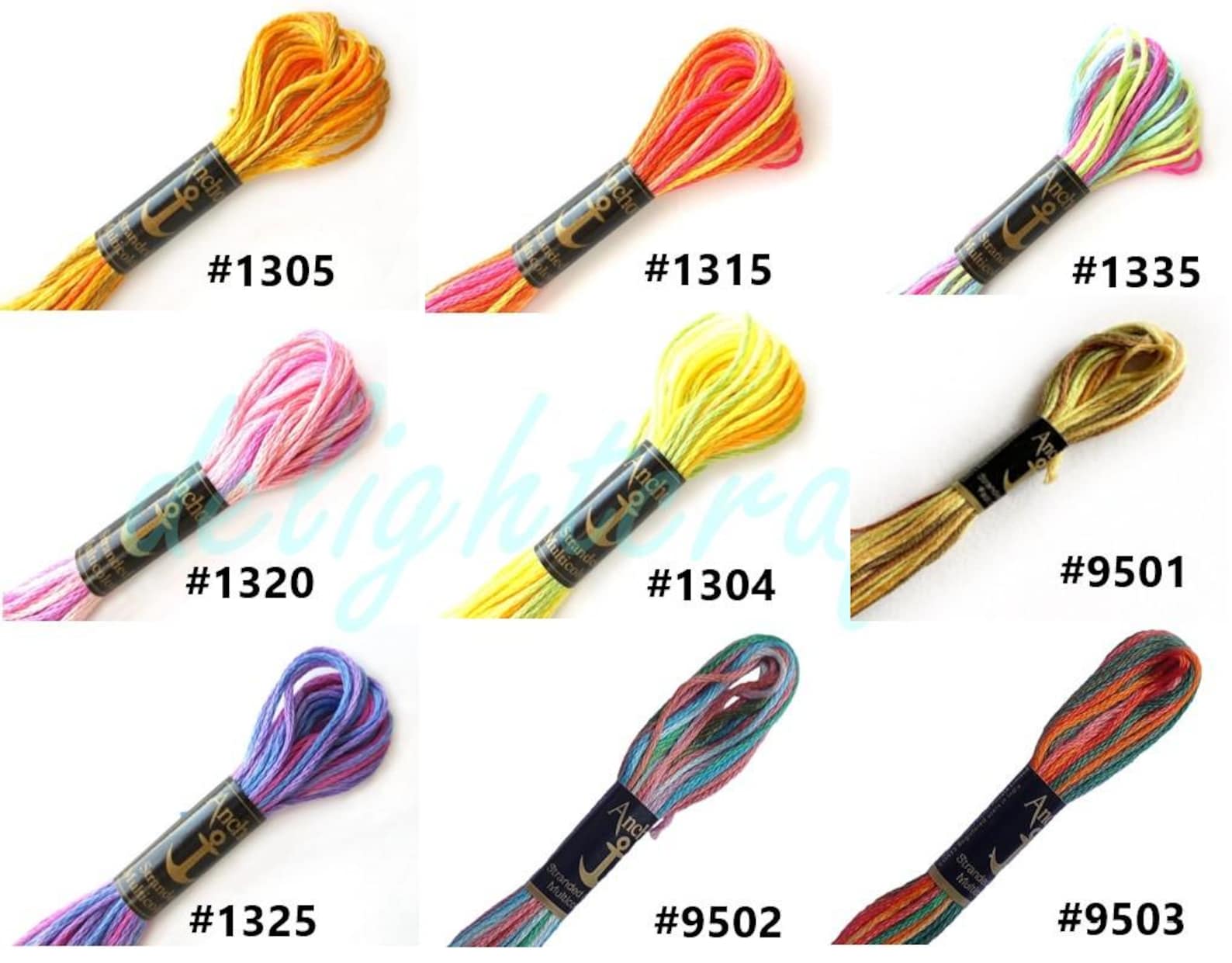 Anchor Multicolor Cross Stitch Long Stitch Cotton Embroidery Thread ...