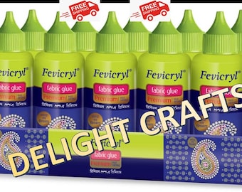 80ml/2.82oz Fevicryl ''PREMIUM'' Fabric Glue Textile Hemming Adhesive Bond Craft No Stitch Strong Glue - FREE SHIPPING Stoffkleber Kleber