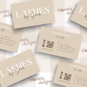 Lash Business Card, Lash Tech Business Cards, Diy Lash Artist Business Cards, Beauty Business Card, Canva Template, Lash Artist image 4