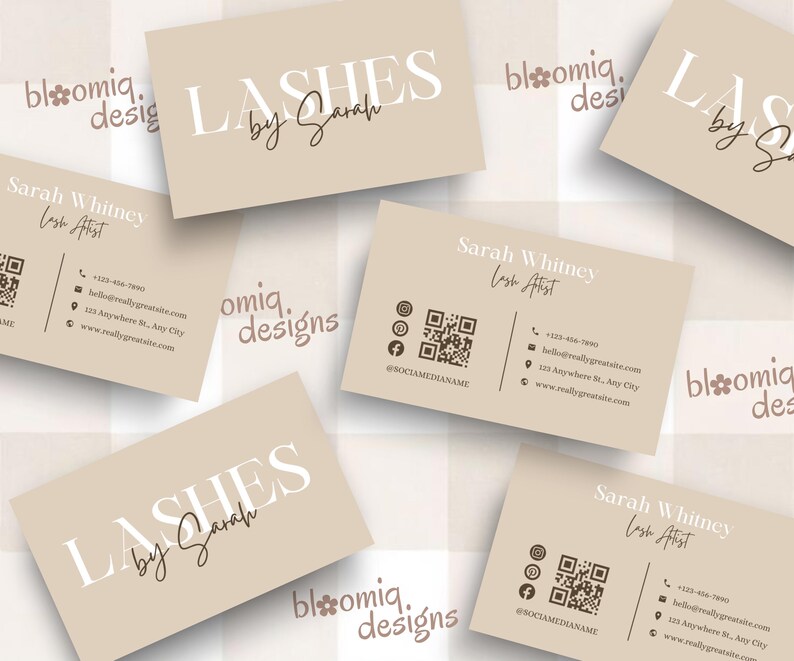 Lash Business Card, Lash Tech Business Cards, Diy Lash Artist Business Cards, Beauty Business Card, Canva Template, Lash Artist image 4