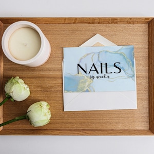 Nail Visitenkarte, Nail Tech Visitenkarte, Designed Beauty Karte für Nail Techs, Beauty Visitenkarte, Nail Artist Visitenkarte