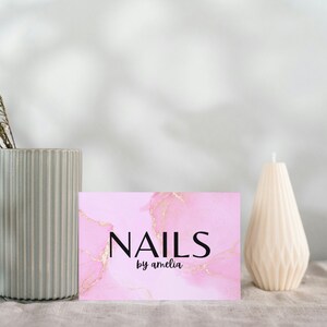 Nail Visitenkarte, Nail Tech Visitenkarte, Designed Beauty Karte für Nail Techs, Beauty Visitenkarten, Nail Artist Visitenkarte
