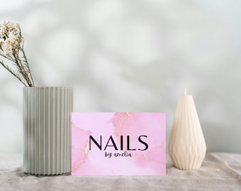 Nail Business Card, Nail Tech Business Card, Designed Beauty Card For Nail Techs, Beauty Business Cards, Nail Artist Business Card