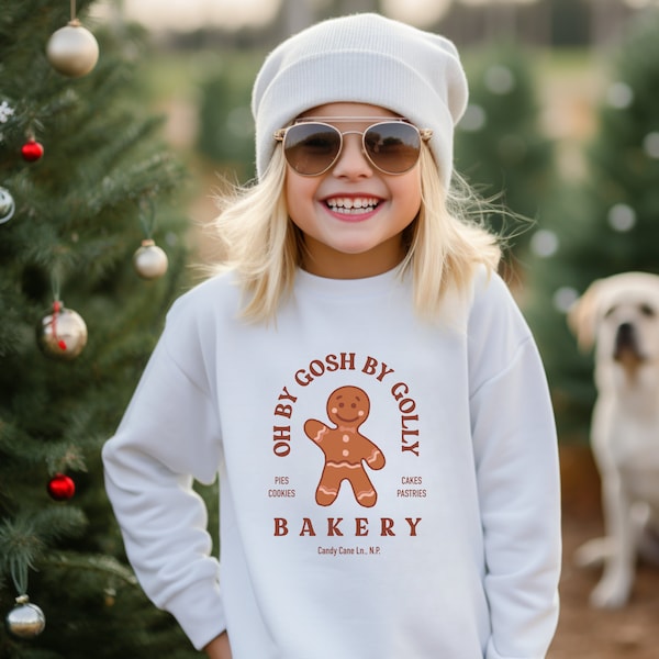 Youth Gingerbread Man Christmas Sweatshirt Gingerbread Baking Sweatshirt Christmas Kids Matching Shirt Christmas Outfit Holiday Baking Shirt