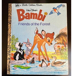 1980 Edition Bambi Friends of the Forest | Little Golden Book | Disney