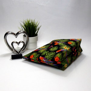 Tropical Parrot Gift Set including Make up bag, Wash bag, WristletsKey Fobs and Scrunchies image 4