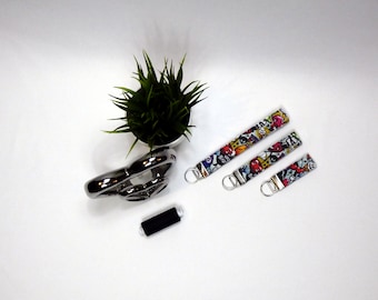 Graffiti Art Wristlet, Keyring, Key Fob Small, Medium and Large