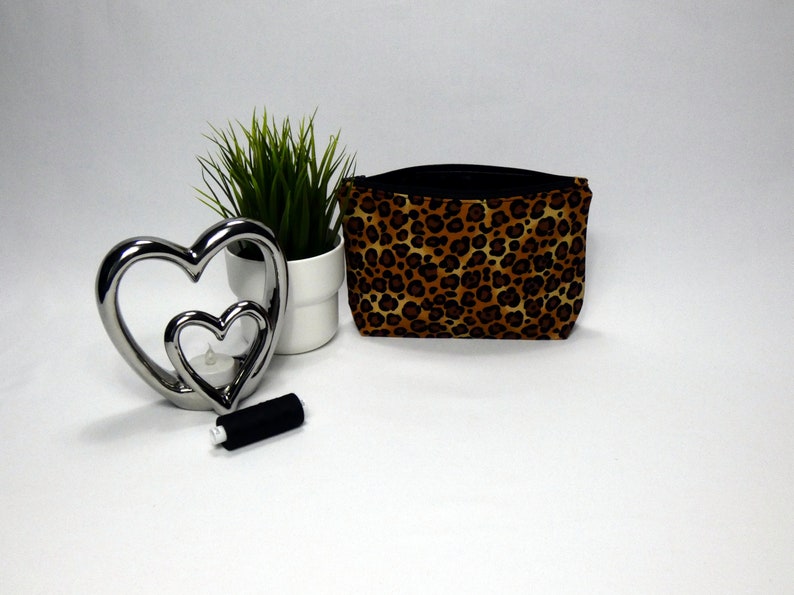Leopard Print Waterproof Lined Make Up Bag image 2