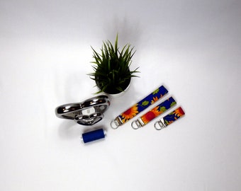 Sunflower Wristlet, Keyring, Key Fob Small, Medium and Large