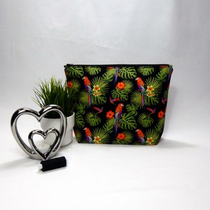 Tropical Parrot Gift Set including Make up bag, Wash bag, WristletsKey Fobs and Scrunchies image 2