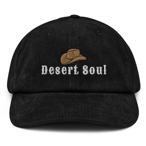 Desert Soul Corduroy hat, Embroidered Corduroy Dad Hat, Corduroy Fabric, Cowboy Like Me, Western Hat