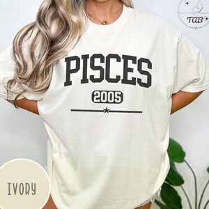 Custom Pisces Comfort Colors® Shirt, Pisces Zodiac T-Shirt, Astrology Gift, February March Birthday Tee, Oversized Tee, Astrology Lover Gift