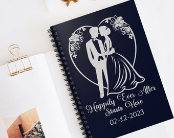 Personalized Wedding Planner Book, Wedding Spiral Notebook - Ruled Line, Wedding Vow Books, Custom Wedding Keepsake, Wedding Party Gifts