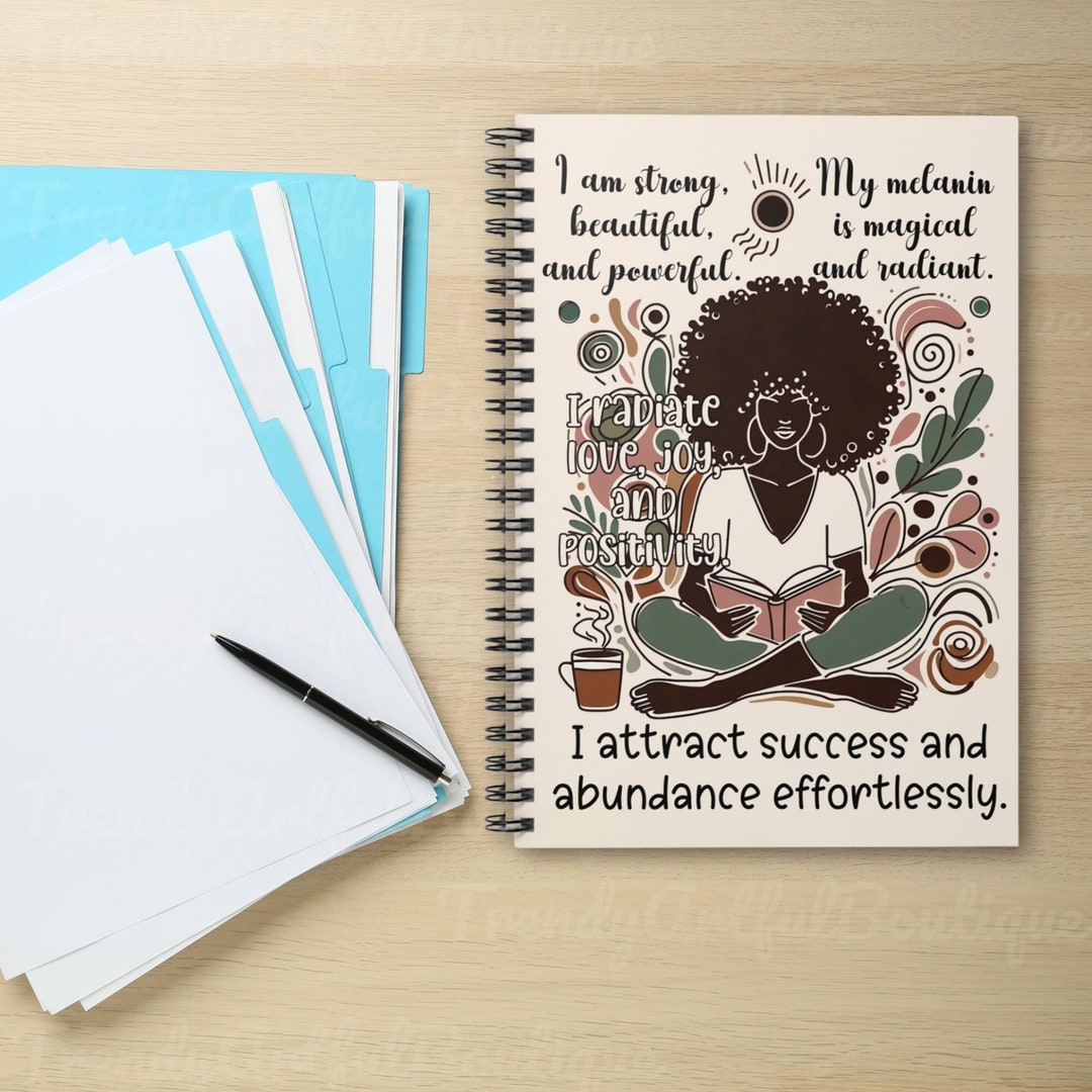 Empowerment Journal for Black Women - Spiral Notebook, Self-love ...