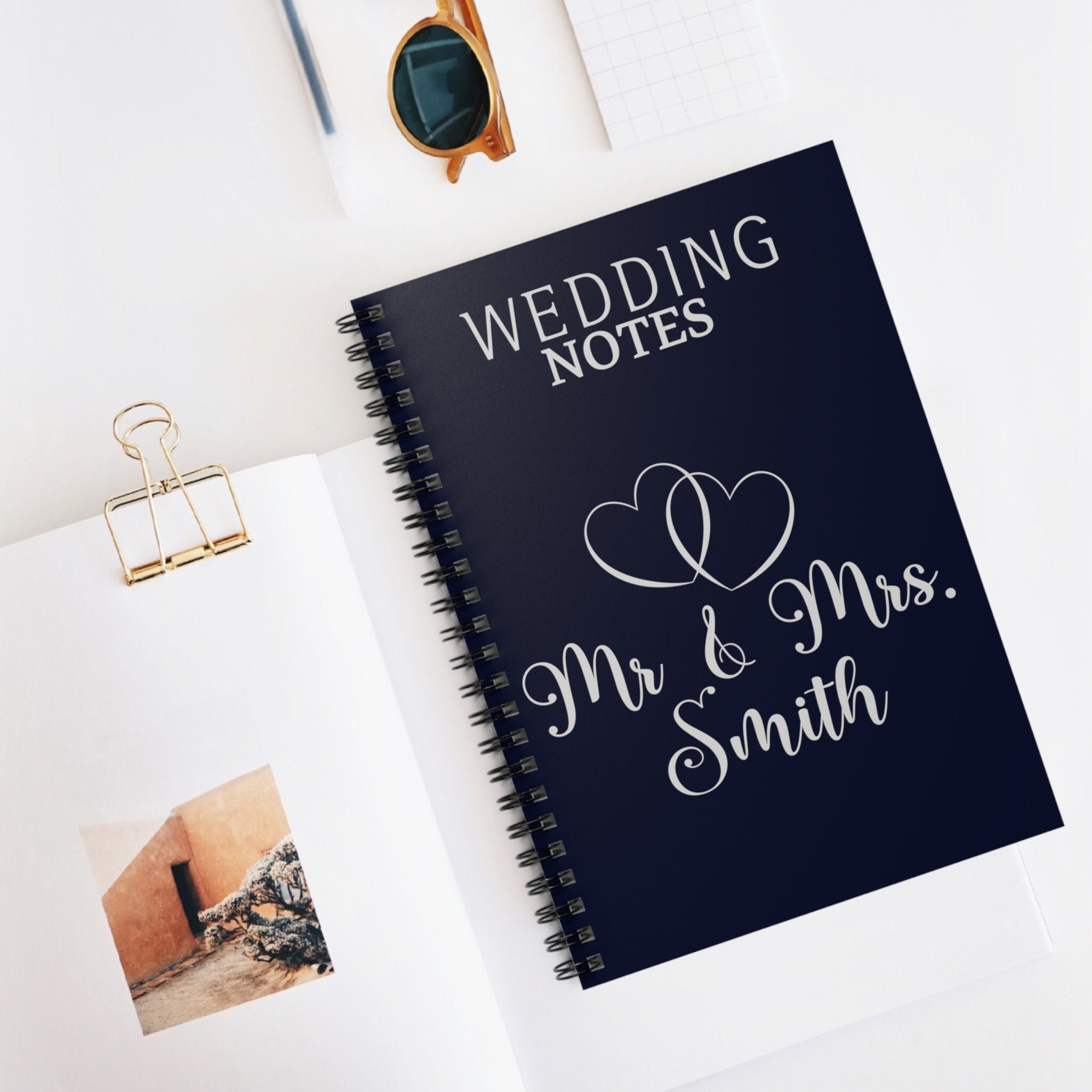 Personalized Wedding Planning Book Spiral Notebook for Sale by