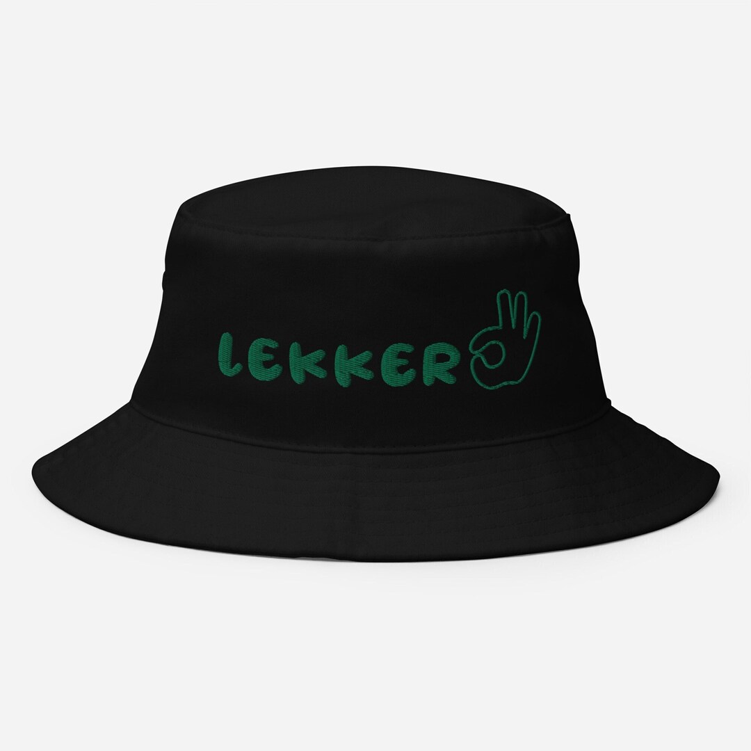 Lekker South Africa Embroidered Bucket Hat, Africa Embroidered Dad Hats Afrikaans Etsy